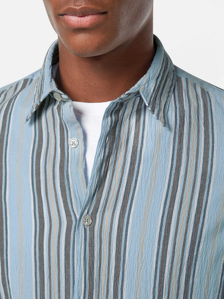 Camel Striped Crinkle Shirt