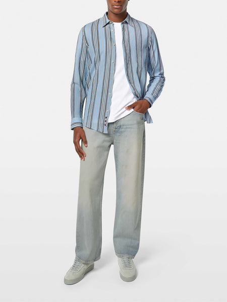 Camel Striped Crinkle Shirt