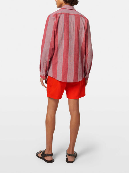 Red Striped Crinkle Shirt