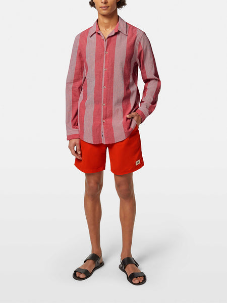 Red Striped Crinkle Shirt