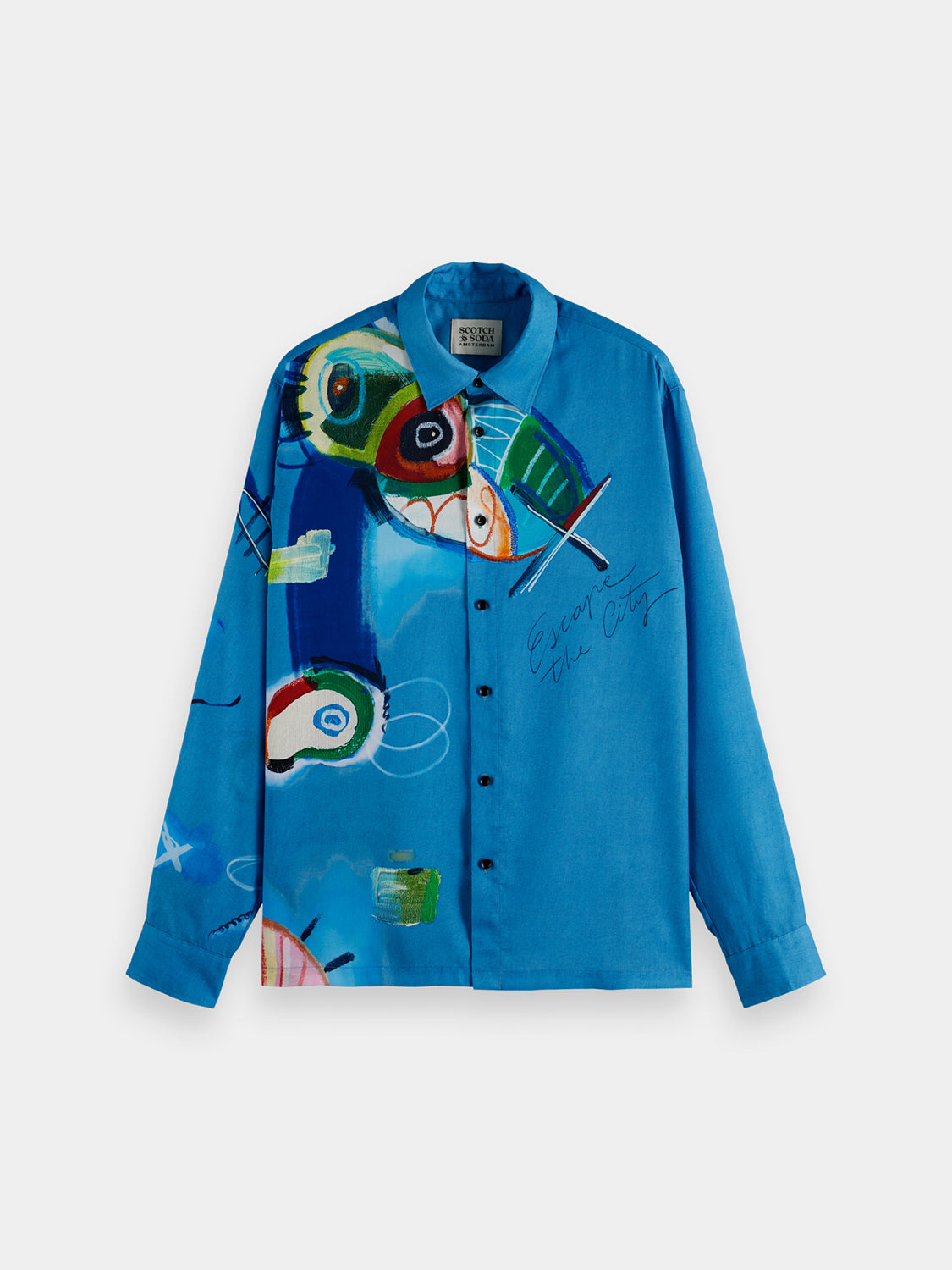 Abstract Isle Blue Printed Shirt