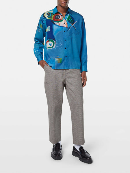 Abstract Isle Blue Printed Shirt