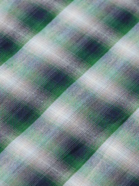 Navy & Green Regular Fit Check Shirt