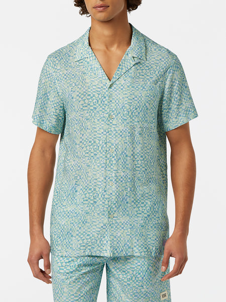 Lunar Green S/S Printed Shirt