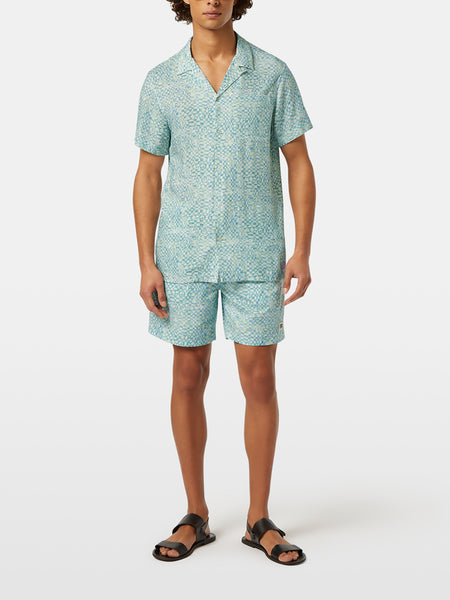 Lunar Green S/S Printed Shirt