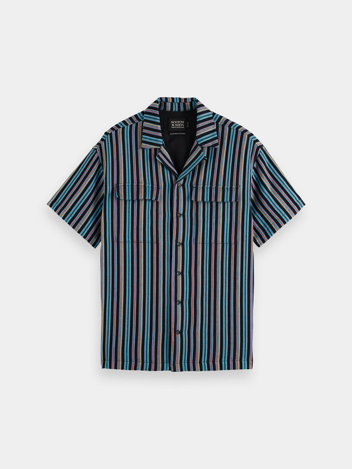 Multi Striped S/S Jacquard Shirt