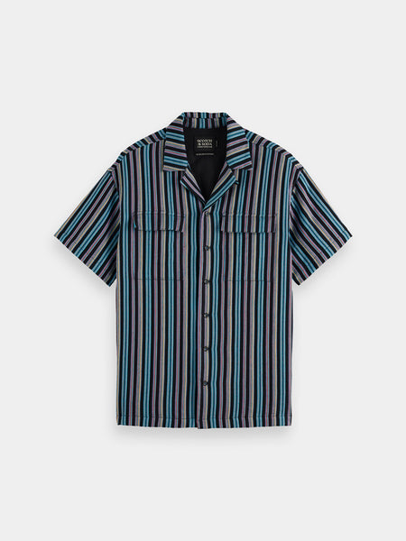 Multi Striped S/S Jacquard Shirt