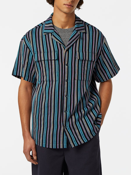 Multi Striped S/S Jacquard Shirt