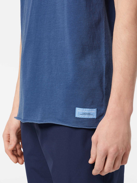 Raw Edge T-Shirt - Blue