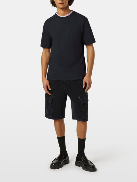 Cotton & Linen S/S T-Shirt - Black
