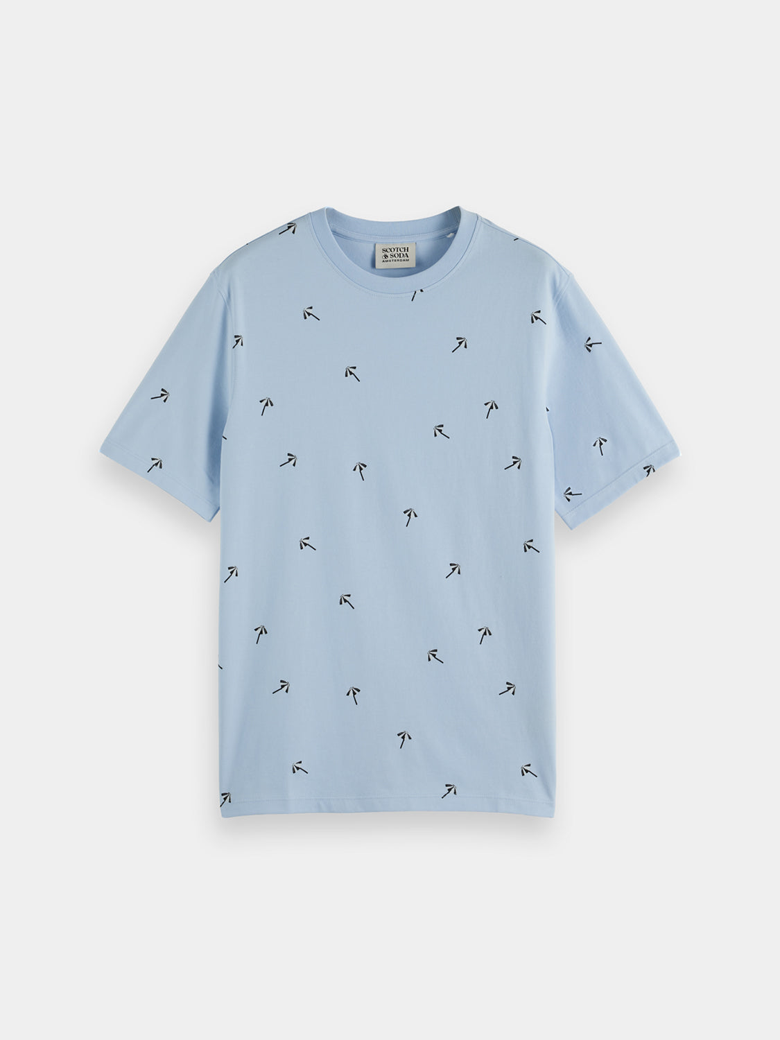 Sky Blue Allover Printed T-Shirt