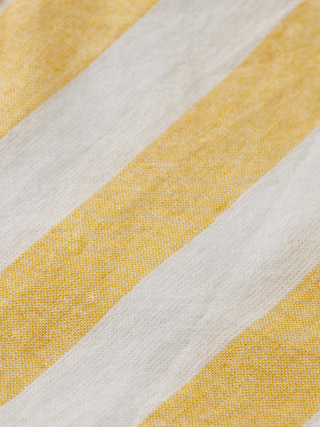 Yellow & White Block Striped Shirt