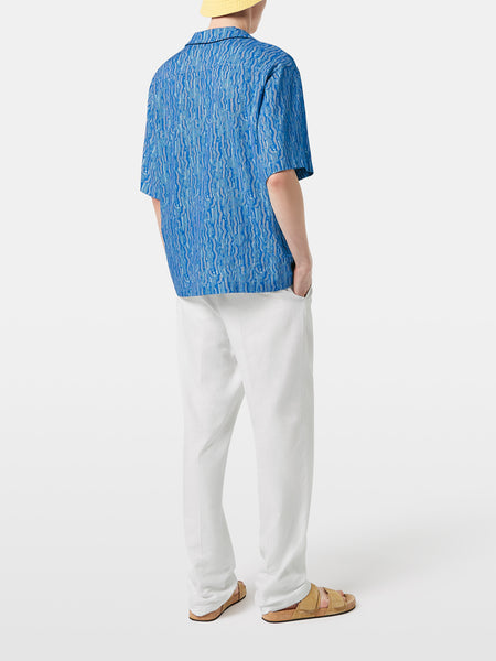 Blue Island Print Shirt