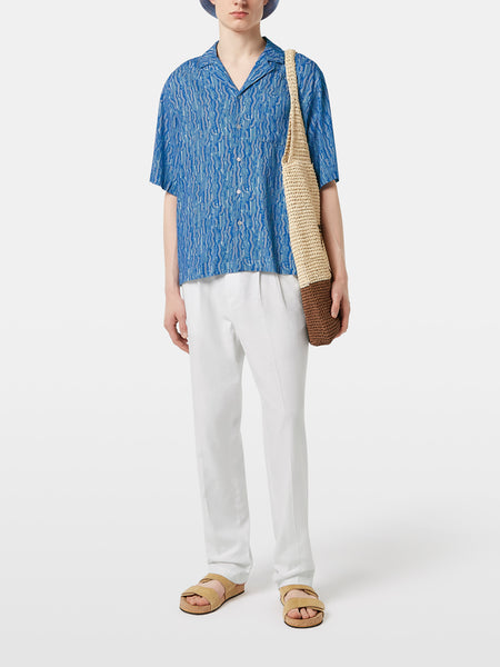 Blue Island Print Shirt
