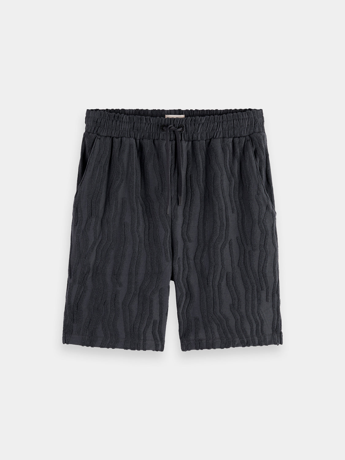 Terry Toweling Jacquard Shorts - Black