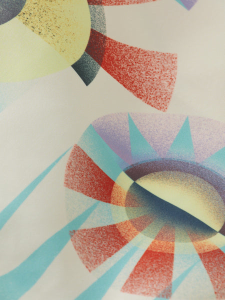 Luna White Printed Swim Shorts