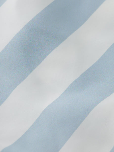 Lt. Blue & White Printed Swim Shorts