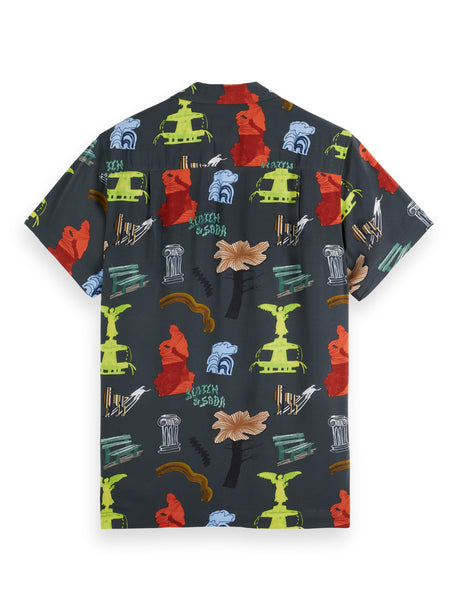 Park Green Allover Printed S/S Shirt