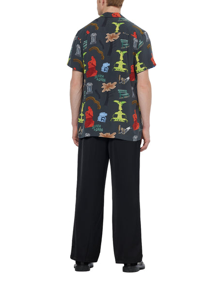 Park Green Allover Printed S/S Shirt