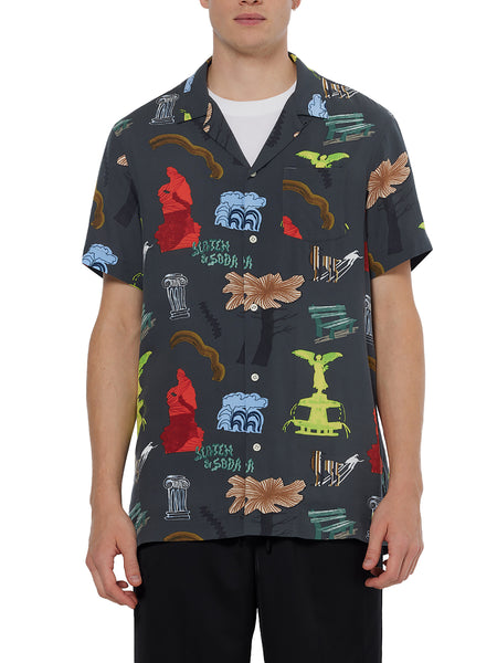 Park Green Allover Printed S/S Shirt