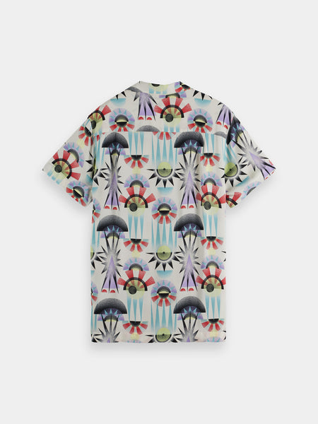 Luna White Allover Printed Shirt