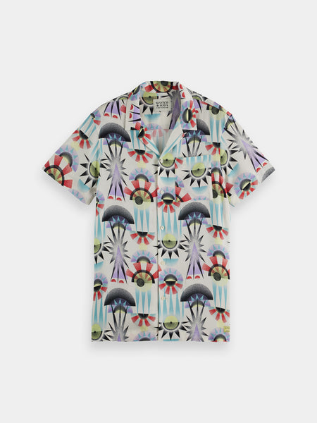 Luna White Allover Printed Shirt