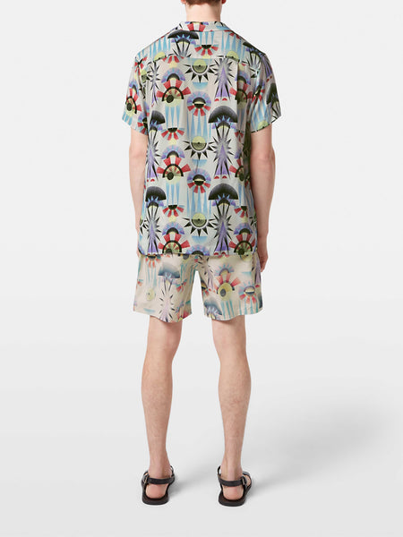 Luna White Allover Printed Shirt