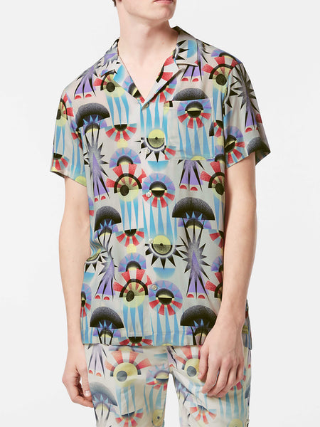 Luna White Allover Printed Shirt