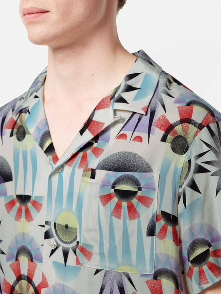 Luna White Allover Printed Shirt
