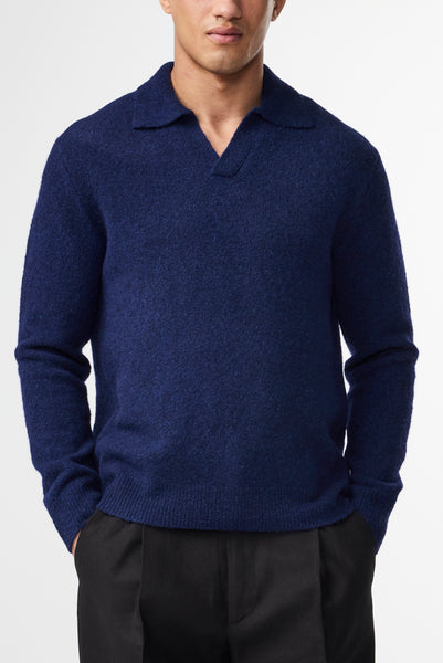 Hope 6683 - Long Sleeve Polo Knit - Navy