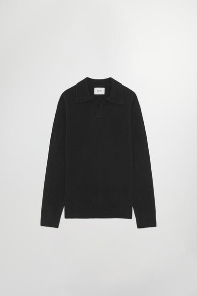 Hope 6683 - Long Sleeve Polo Knit - Black