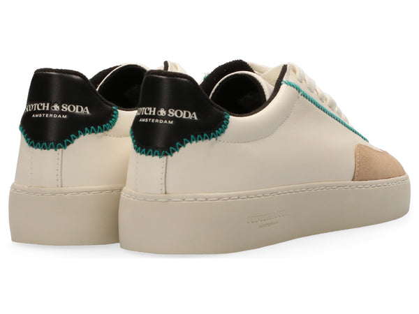 Plakka 1D - White Sneaker with Trim