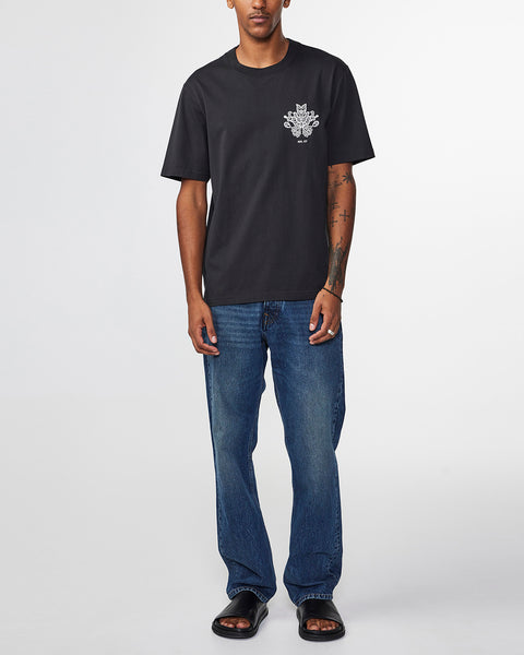 3209 Adam Print Tee - Black