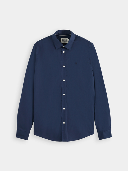 Slim Fit Poplin Shirt - Navy