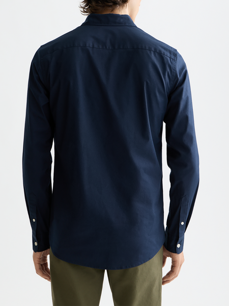 Slim Fit Poplin Shirt - Navy