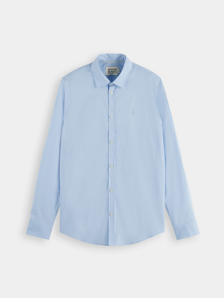 Slim Fit Poplin Shirt - Shirt Blue