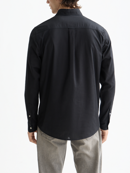 Black Oxford Shirt in Regular Fit