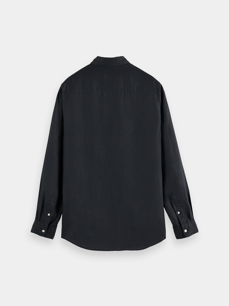 Black 100% Linen Shirt