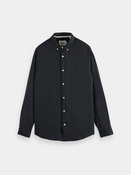 Black 100% Linen Shirt