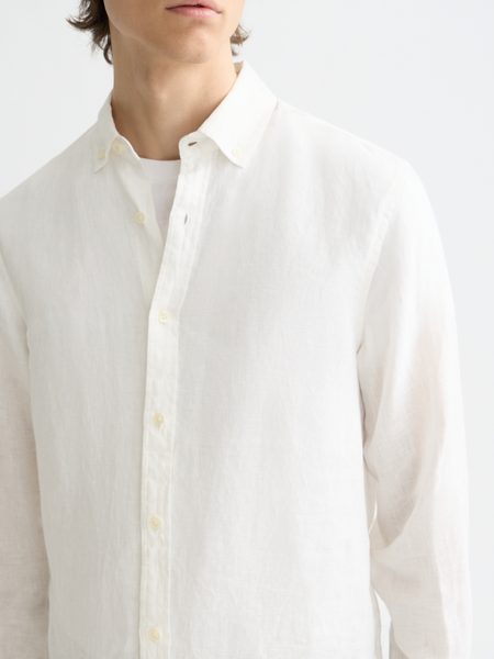 White 100% Linen Shirt