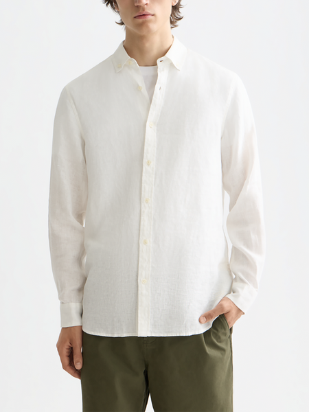 White 100% Linen Shirt