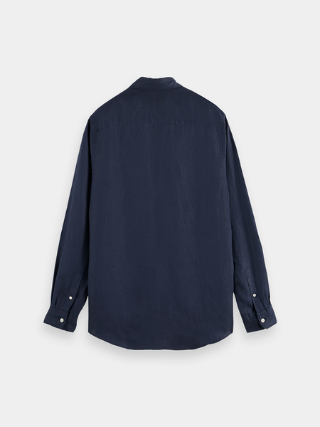 Ink Navy 100% Linen Shirt