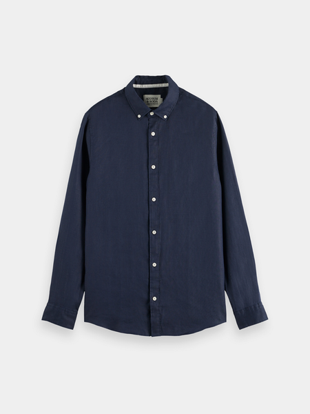 Ink Navy 100% Linen Shirt
