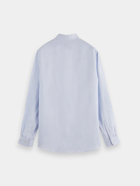 Sky Blue 100% Linen Shirt
