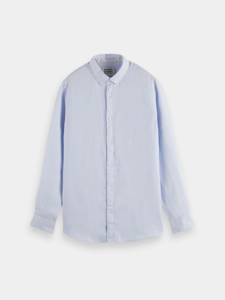 Sky Blue 100% Linen Shirt