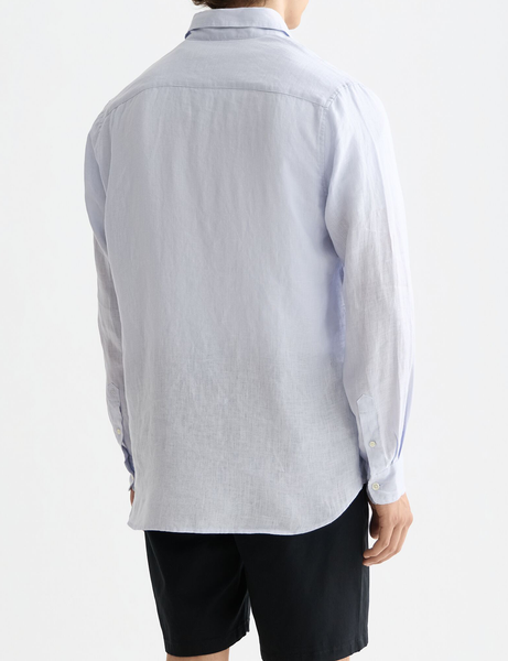 Sky Blue 100% Linen Shirt
