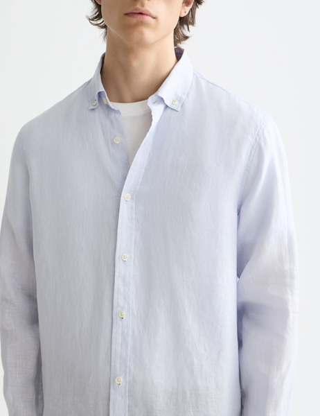 Sky Blue 100% Linen Shirt