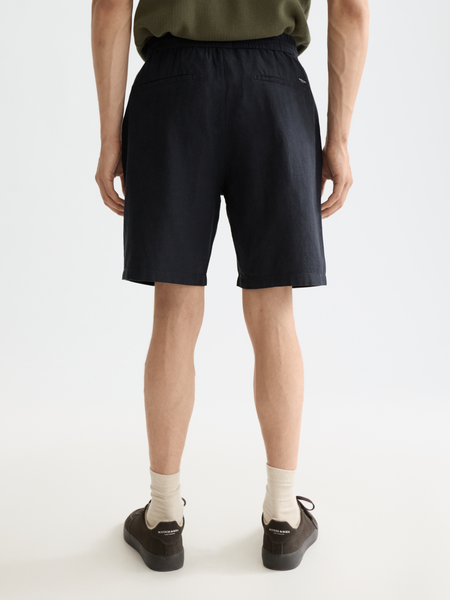 Fave Cotton-Linen Shorts - Black