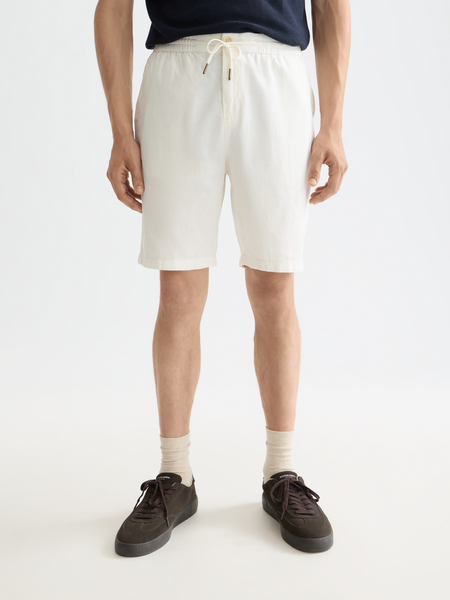 Fave Cotton-Linen Shorts - Off White