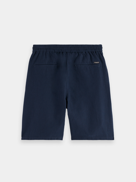 Fave Cotton-Linen Shorts - Navy